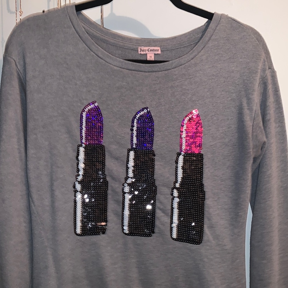 Juicy Couture Lipstick Embellished Pullover Tunic
